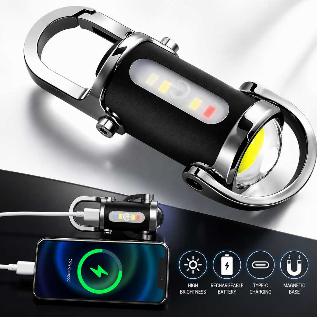 Multifunctional,Rechargeable,Keychain,Flashlight