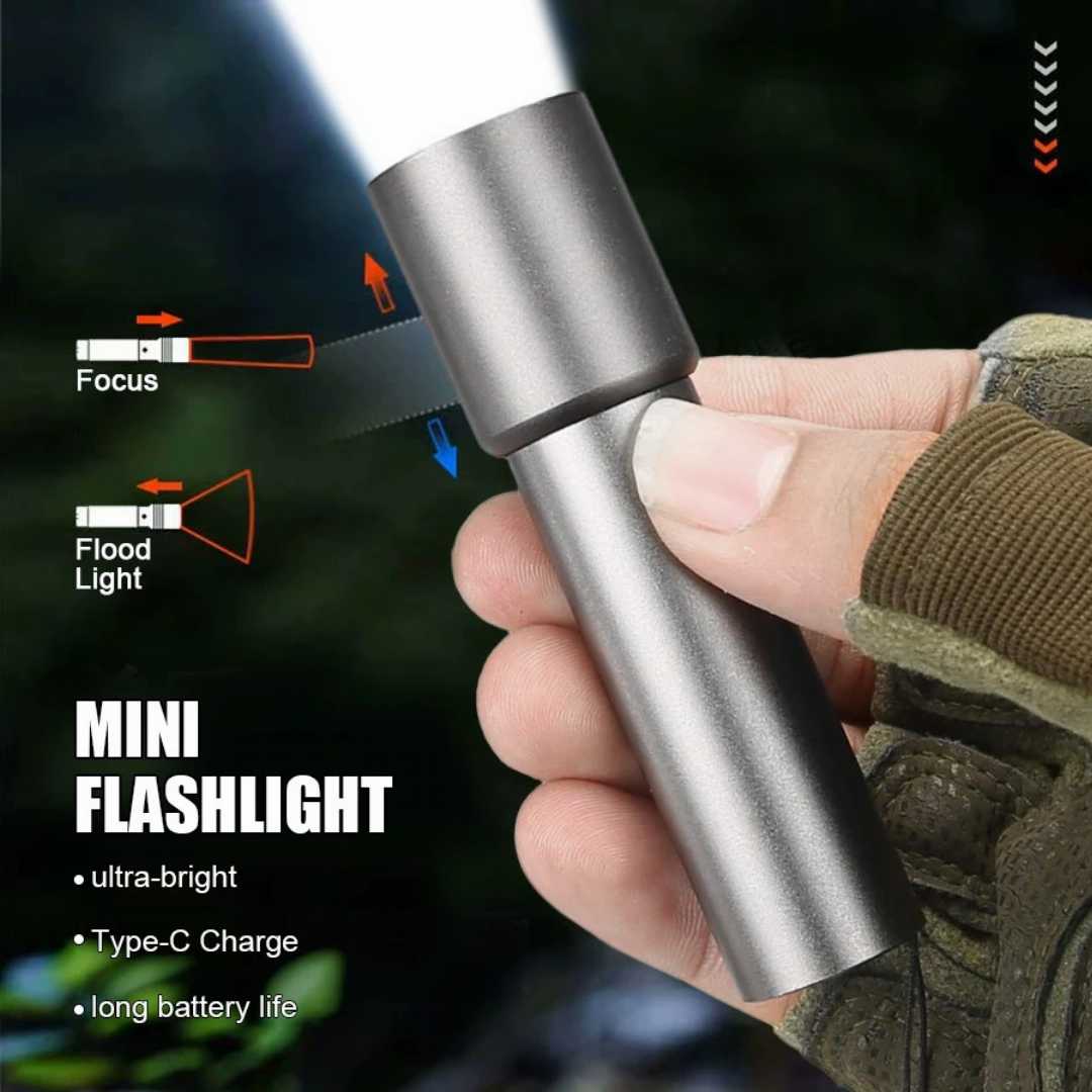 Mini,Portable,LED,Flashlight,USB,Rechargeable,Pocket,Light