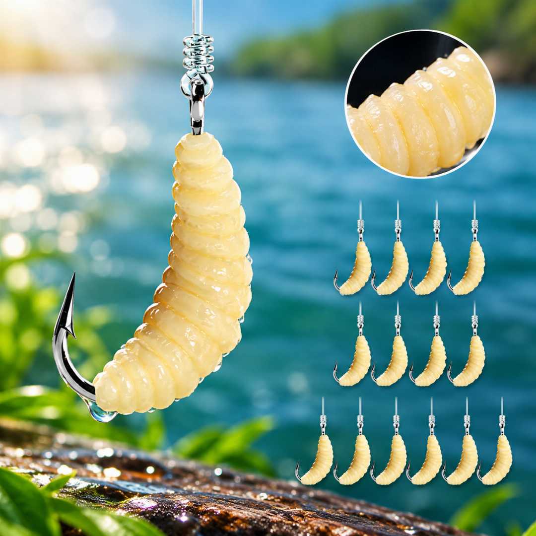 Fishing,Worm,Hook,Set,(24Pcs)